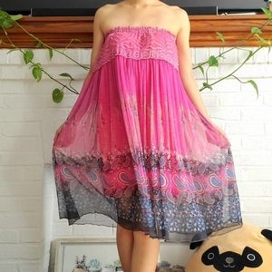 Boho maxi skirt/ midi dress